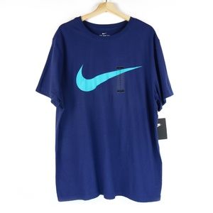 Blue Nike Men's Short Sleeve Logo T-Shirt